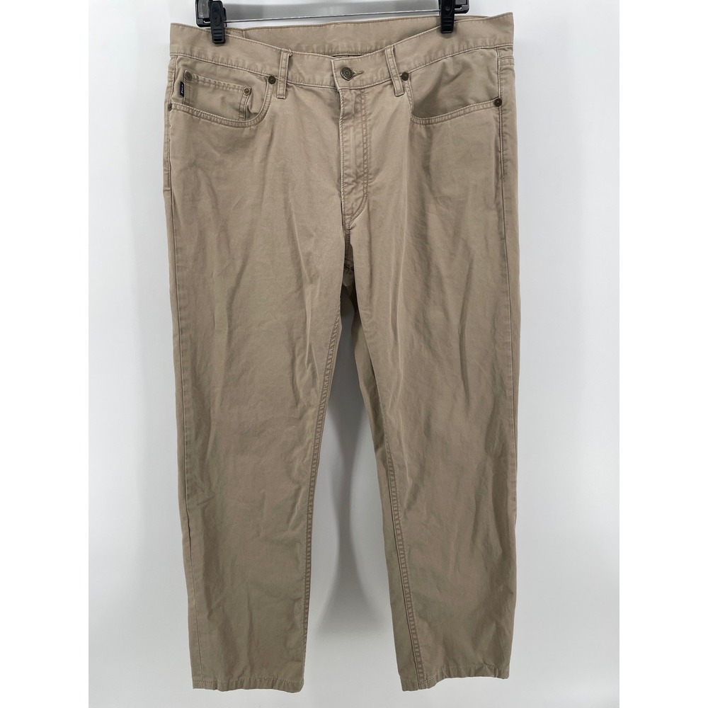 Polo Ralph Lauren 5-Pocket Twill Pants Mens 34x26* Tan Chino‎ Casual Flat Front
